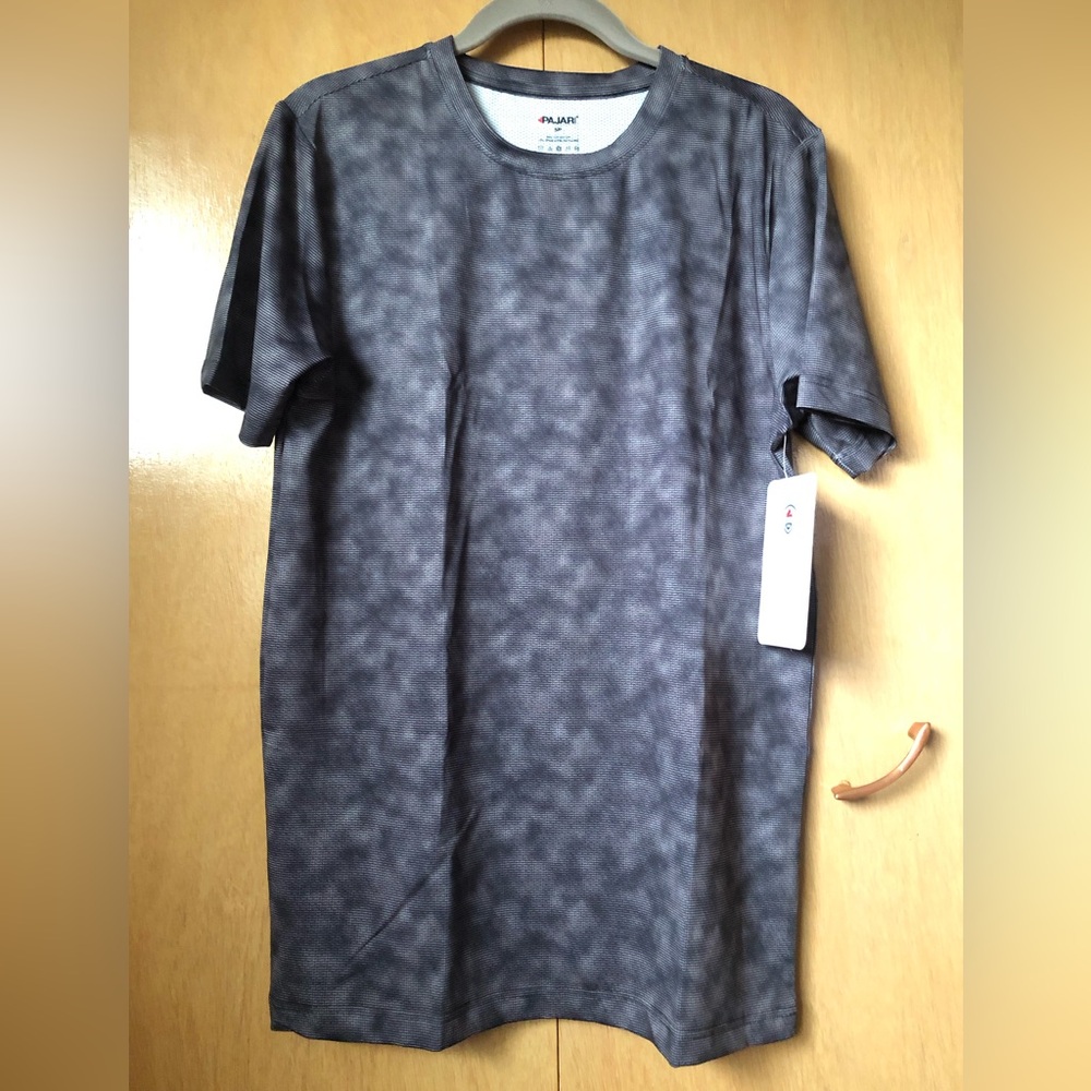 New Pajar moisture wicking airy mesh Mens grey black mix tshirt top XL L RTL$57